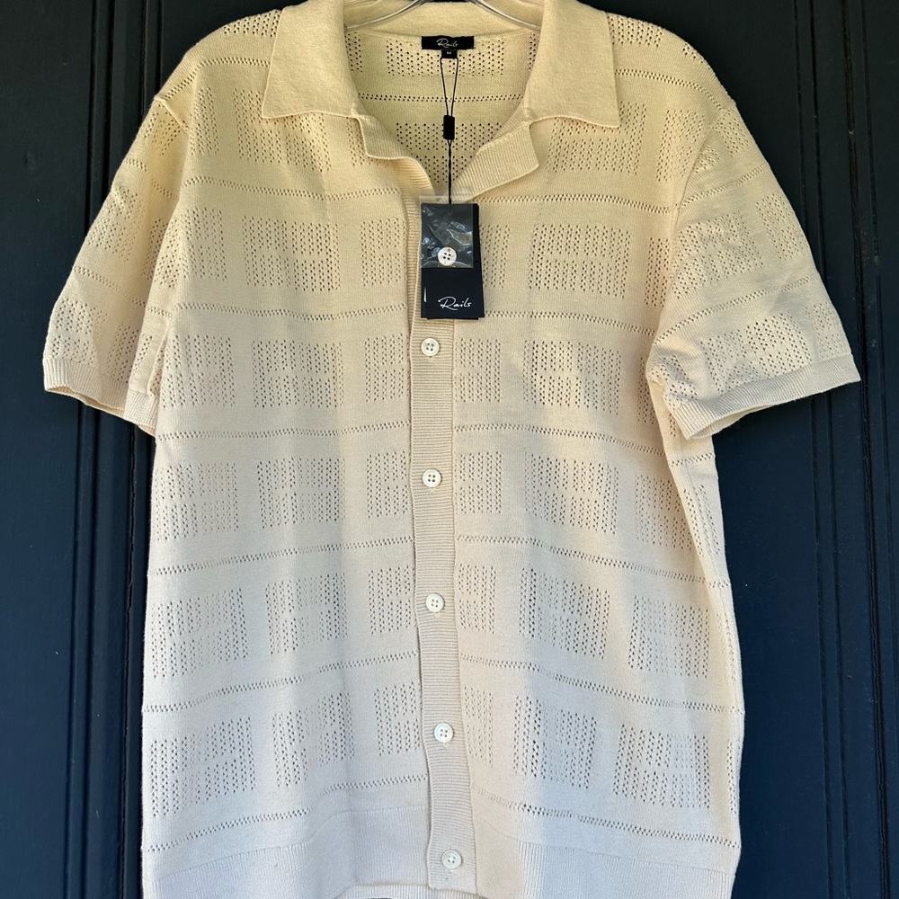 Rails Cream Button Down Shirt NWT